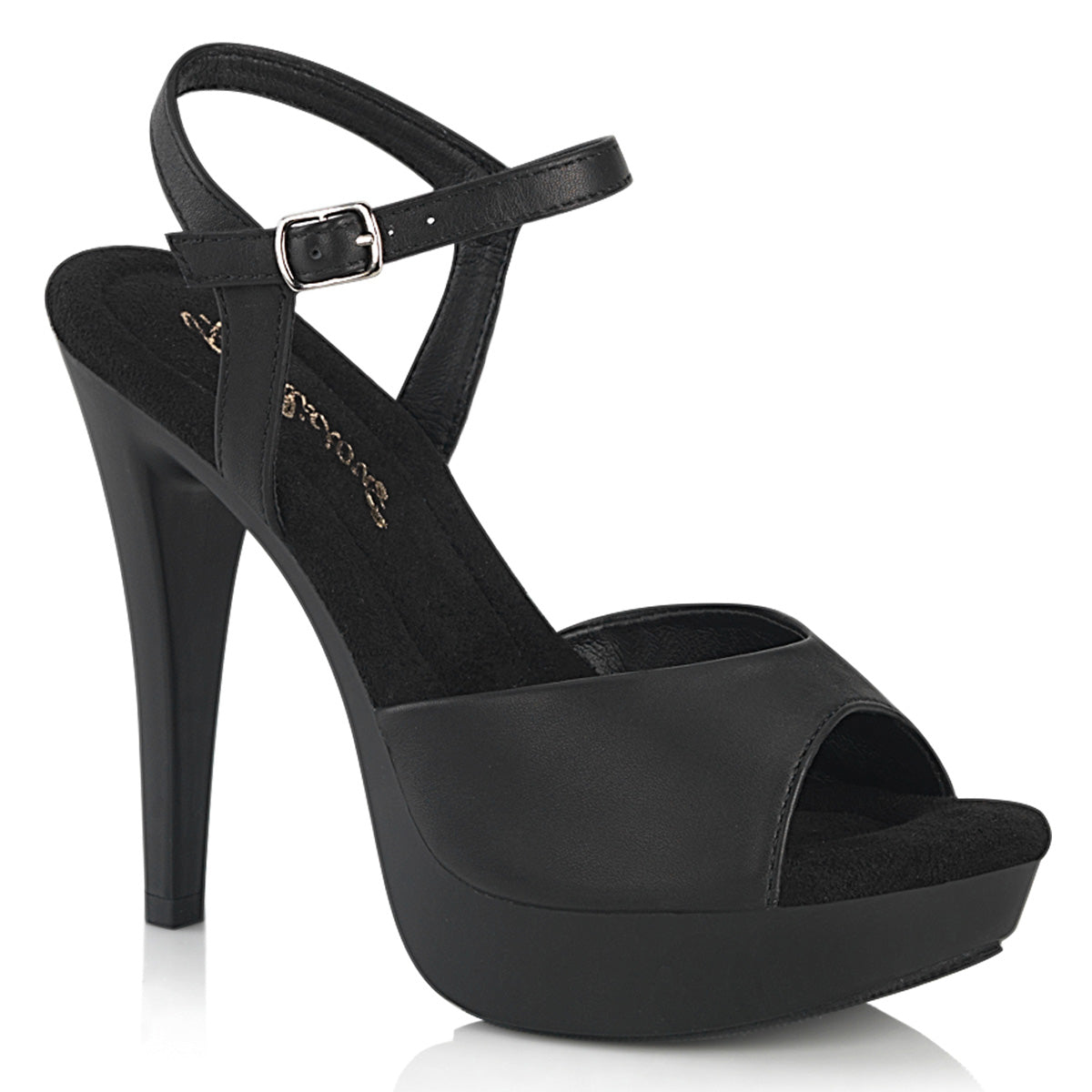 Fabulicious Women's Shoes COCKTAIL-509 Blk Faux Leather/Blk Matte