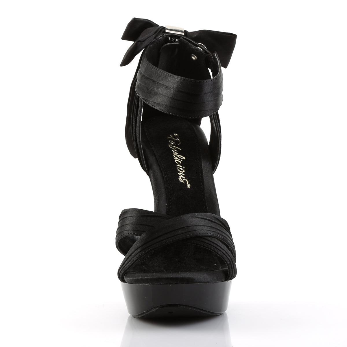 Fabulicious Sandalias para mujer COCKTAIL-568 BLK SATIN / BLK