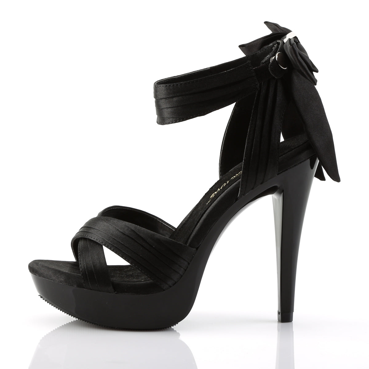 Fabulicious Sandalias para mujer COCKTAIL-568 BLK SATIN / BLK