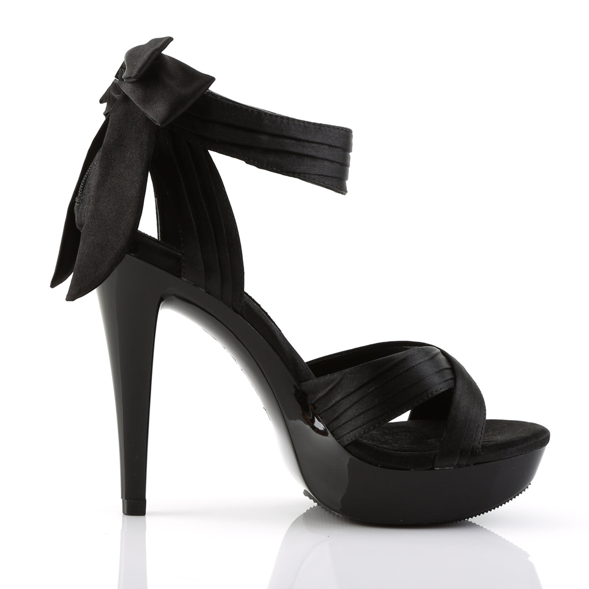 Fabulicious Sandalias para mujer COCKTAIL-568 BLK SATIN / BLK