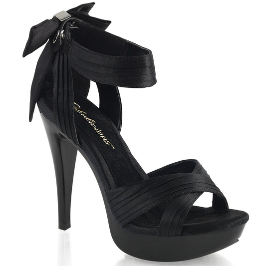 Fabulicious Womens Sandals COCKTAIL-568 Blk Satin/Blk