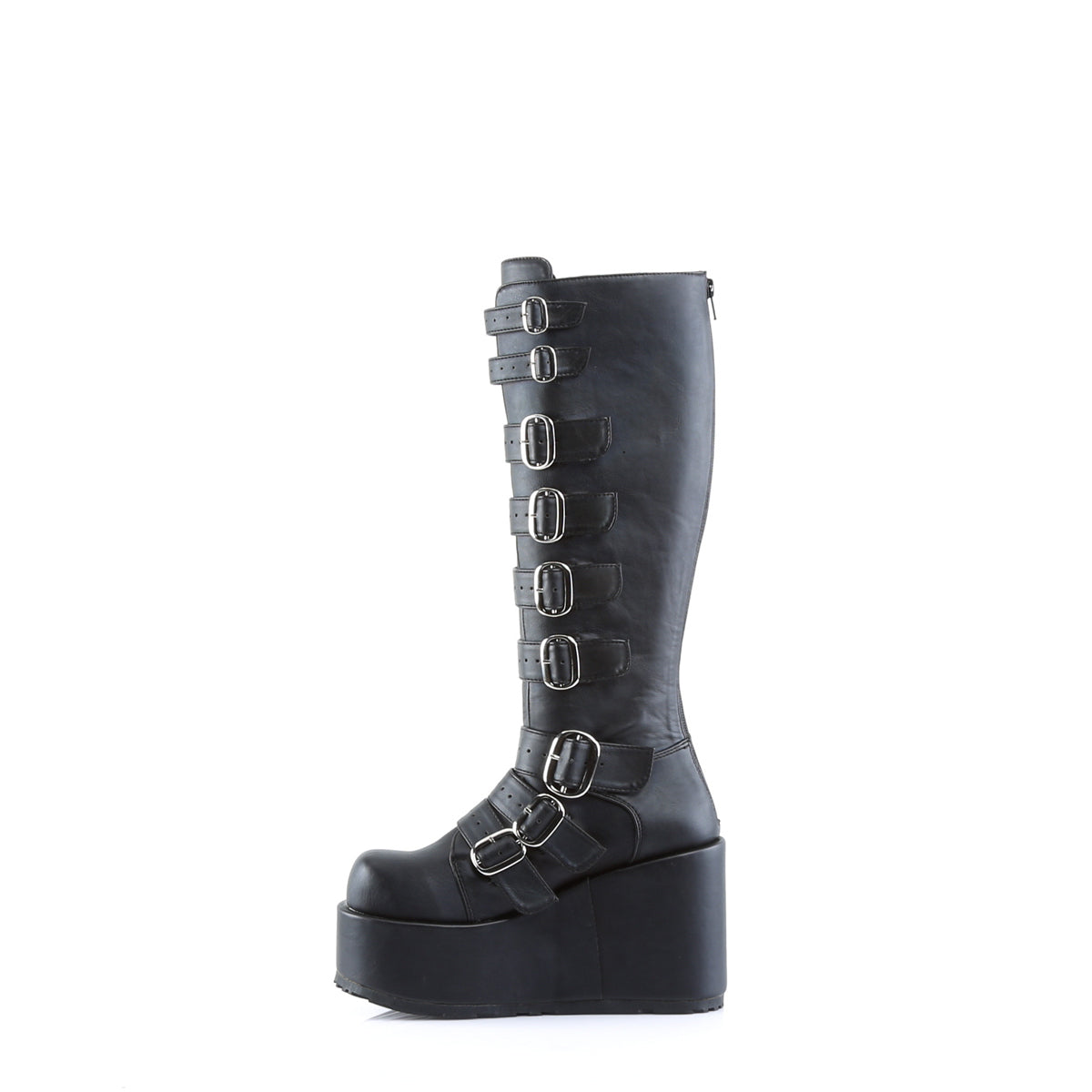 DemoniaCult Botas de mujer CONCORD-108 cuero vegano blk