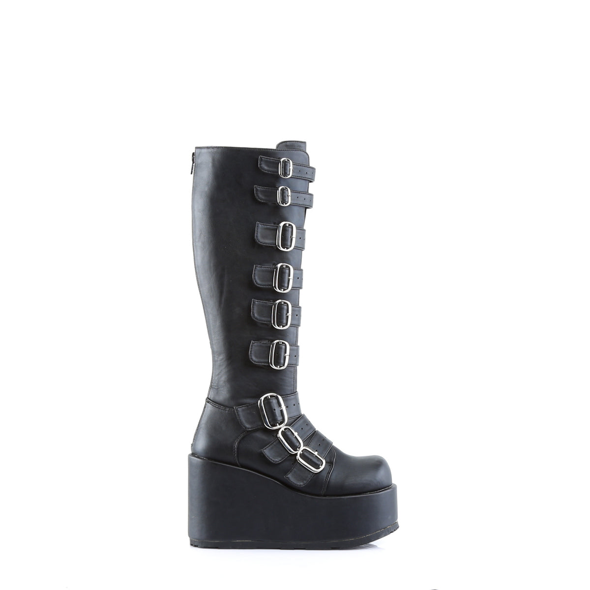 DemoniaCult Botas de mujer CONCORD-108 cuero vegano blk