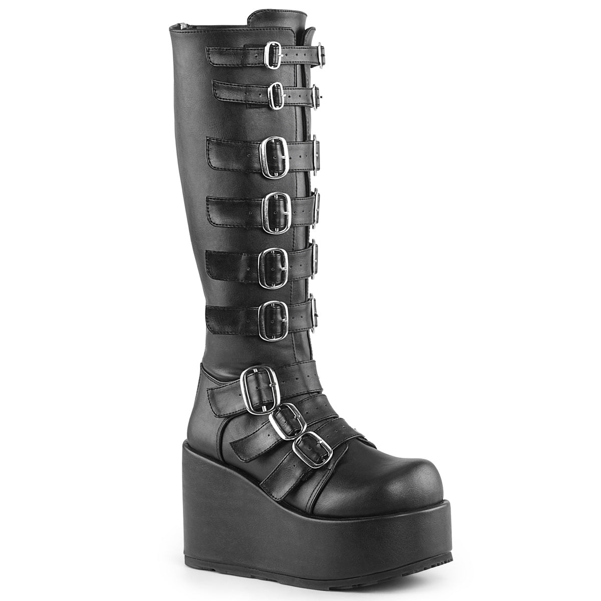 DemoniaCult Womens Boots CONCORD-108 Blk Vegan Leather