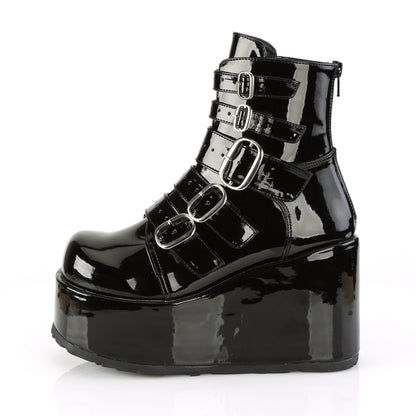 DemoniaCult Botas de tobillo para mujeres CONCORD-57 Blk Pat