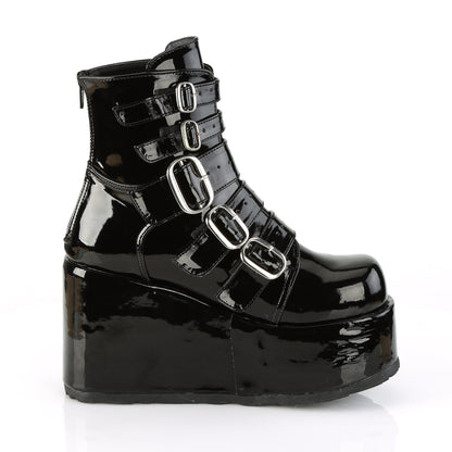 DemoniaCult Botas de tobillo para mujeres CONCORD-57 Blk Pat