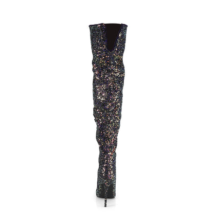 Pleaser Botas de mujer COURTLY-3015 BLK Multi Brillo