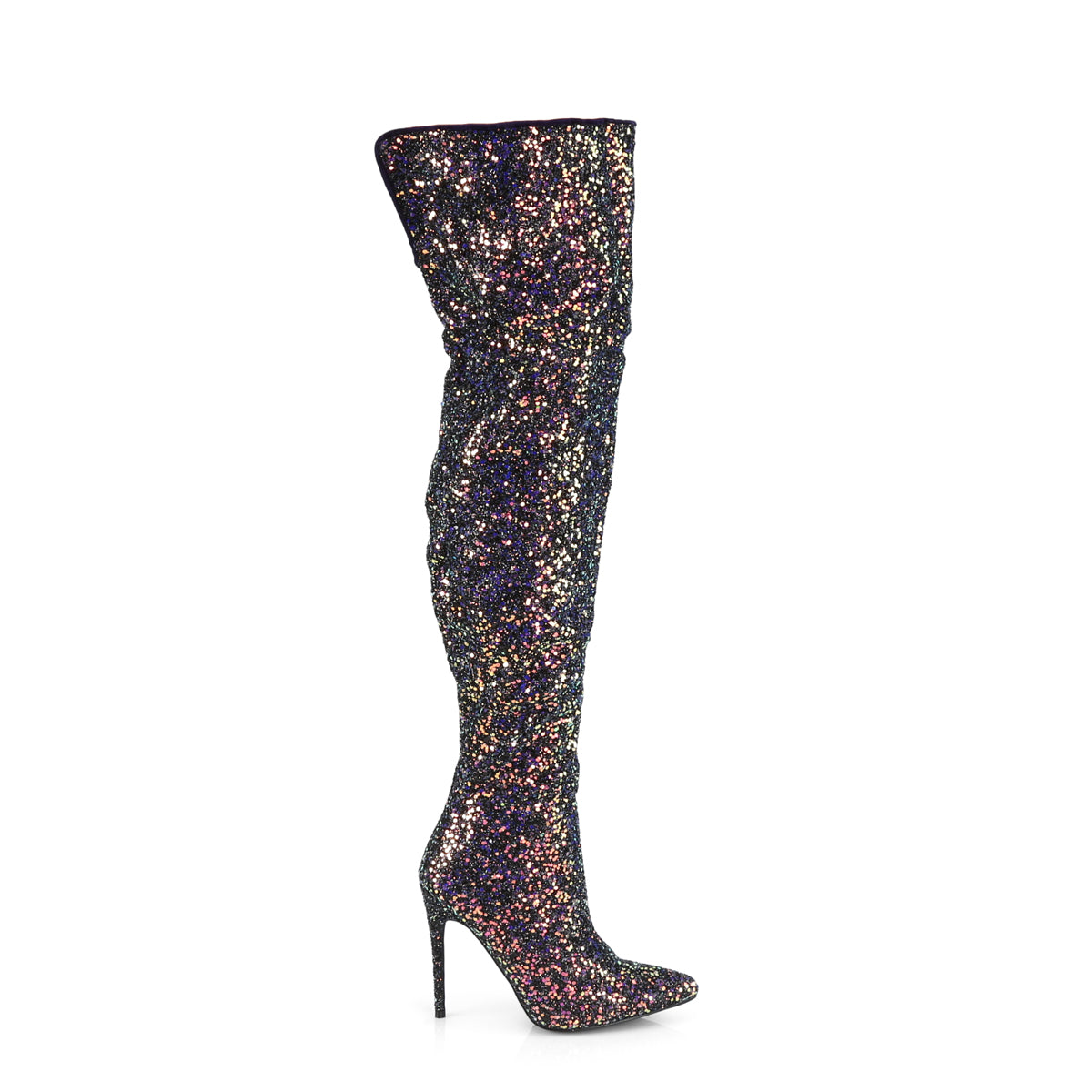 Pleaser Botas de mujer COURTLY-3015 BLK Multi Brillo