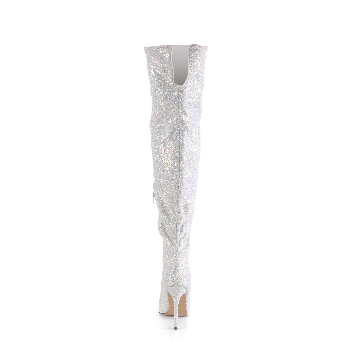 Pleaser Botas de mujer COURTLY-3015 Wht Multi Brillo