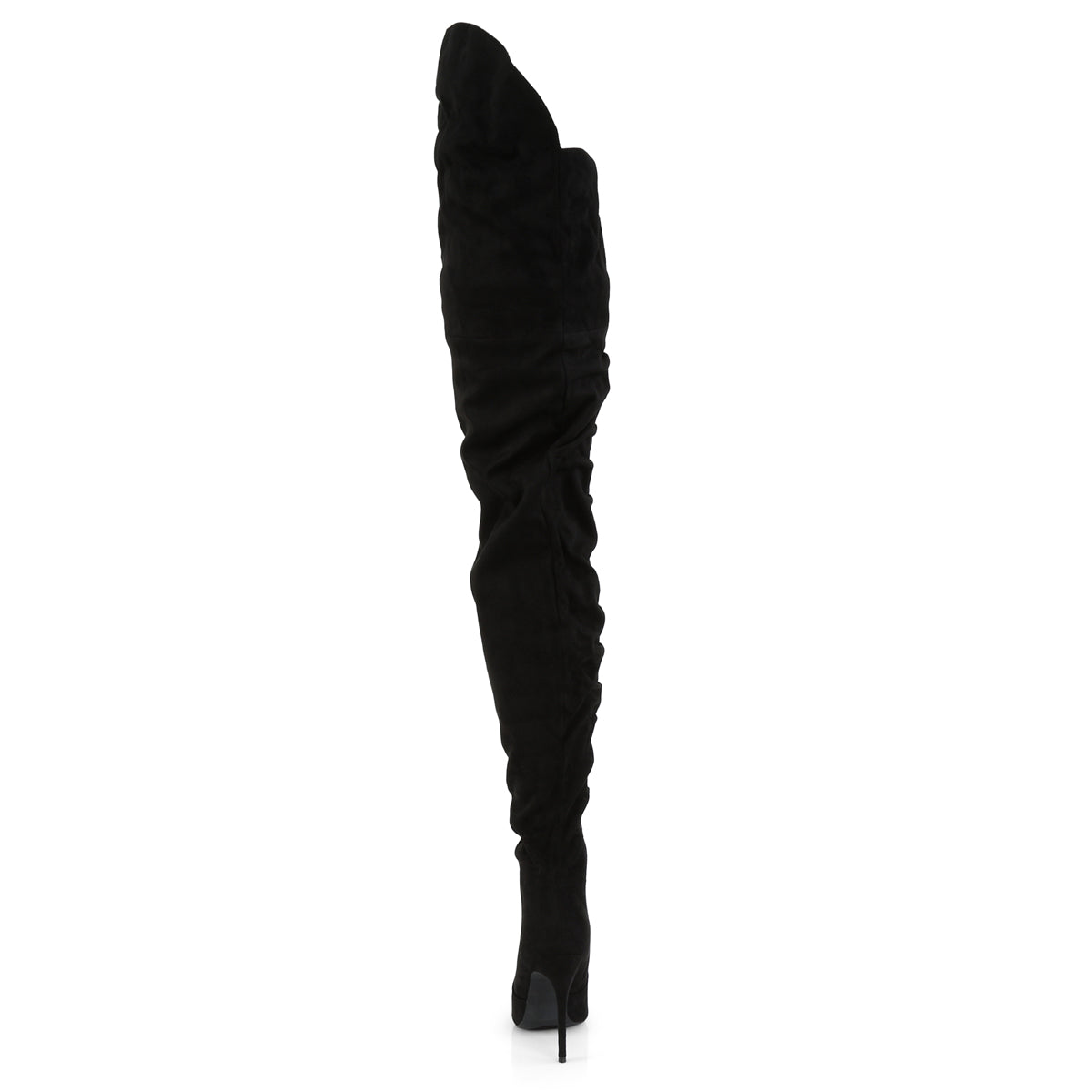 Pleaser Botas de mujer COURTLY-4017 BLK Faux Suede