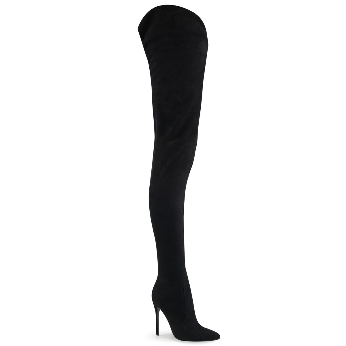 Pleaser Botas de mujer COURTLY-4017 BLK Faux Suede