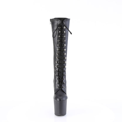 Pleaser  Boots CRAZE-2023 Blk Str. Faux Leather/Blk Matte