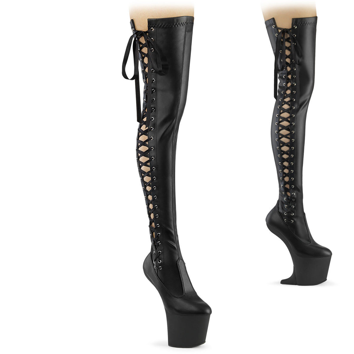 Pleaser  Botas CRAZE-3050 blk str. Faux Leather/Blk Matte