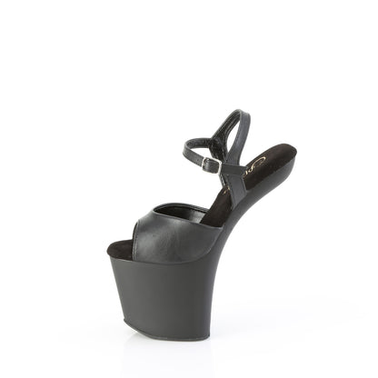 Pleaser  Sandalias CRAZE-809 BLK Faux Leather/Blk Matte