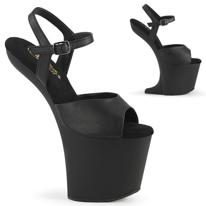 Pleaser  Sandalias CRAZE-809 BLK Faux Leather/Blk Matte