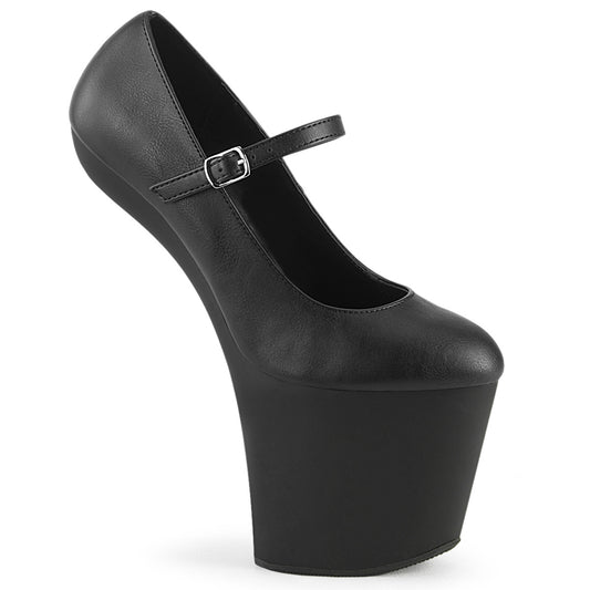 Pleaser  Sandalias CRAZE-880 BLK Faux Leather/Blk Matte