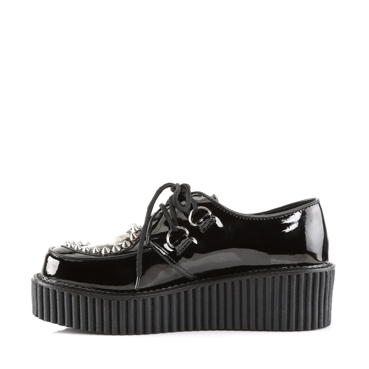 DemoniaCult  Zapato bajo CREEPER-108 BLK PAT-PVC