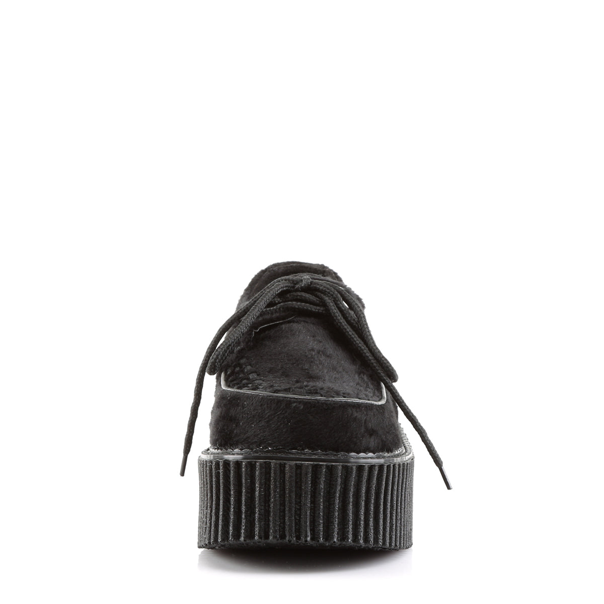 DemoniaCult Womens Low Shoe CREEPER-202 Blk Fur