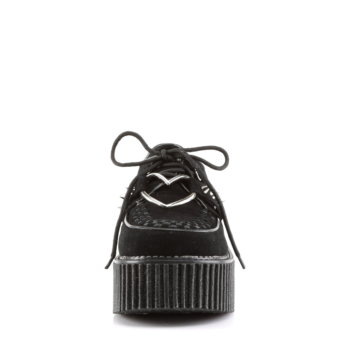 DemoniaCult Zapato bajo para mujer CREEPER-206 cuero vegano de gamuza vegano
