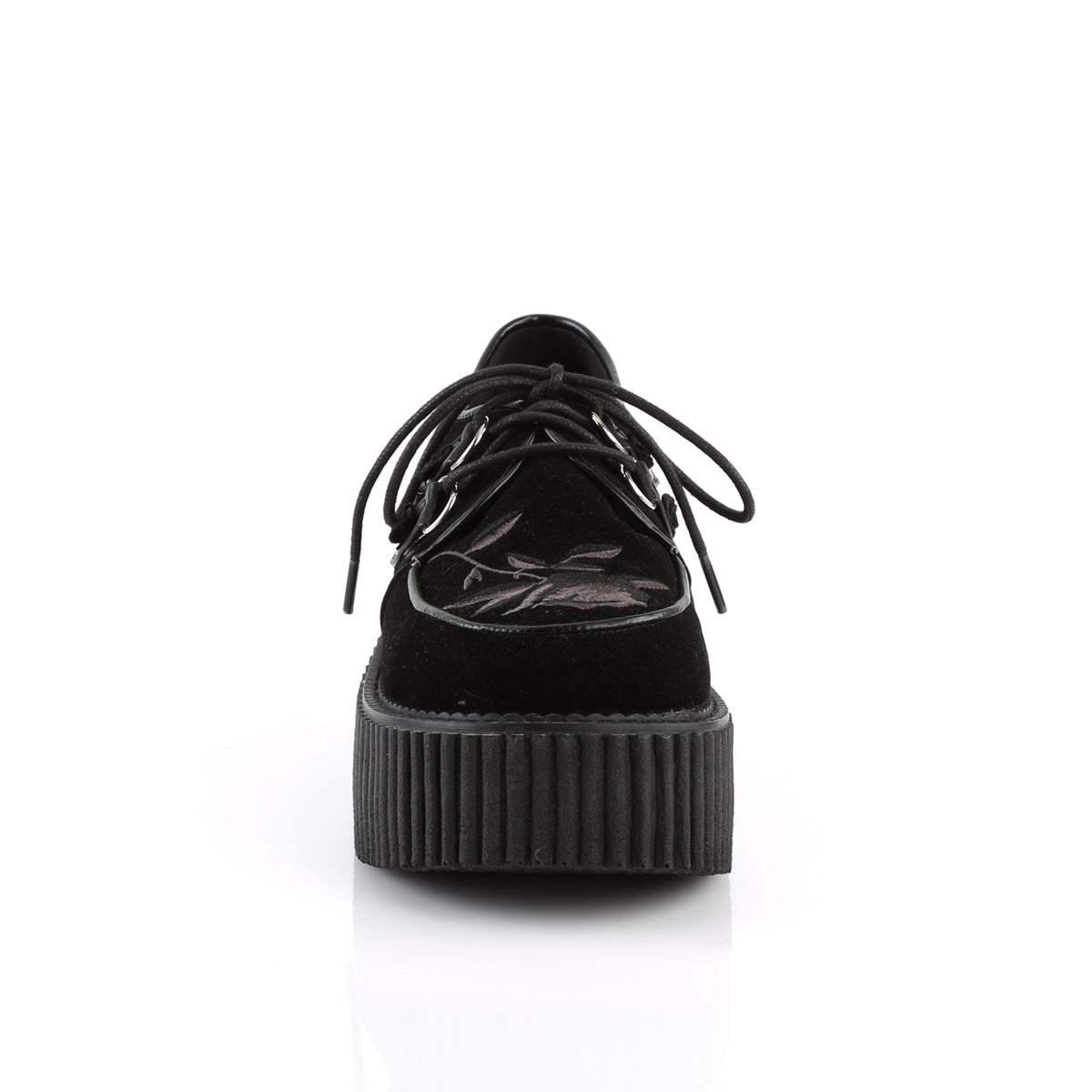 DemoniaCult Zapato bajo para mujer CREEPER-219 BLK VELVET