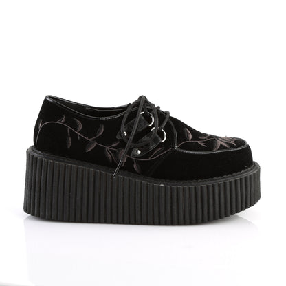DemoniaCult Zapato bajo para mujer CREEPER-219 BLK VELVET