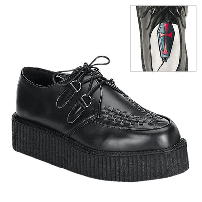 DemoniaCult Botas para hombre CREEPER-402 BLK Leather