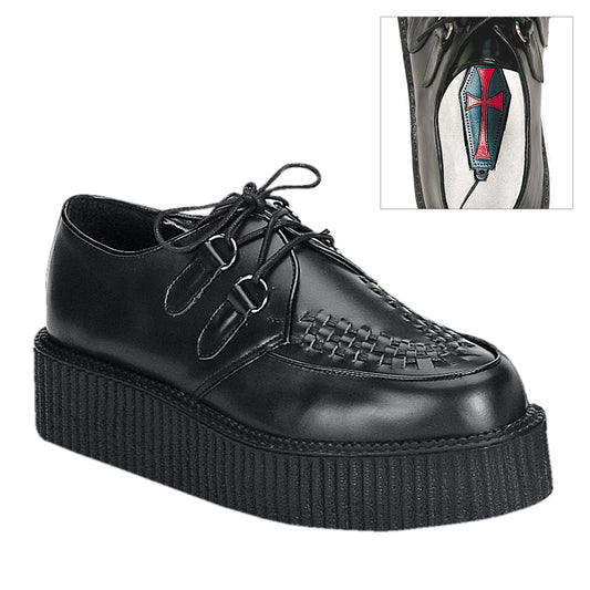 DemoniaCult Botas para hombre CREEPER-402 BLK Leather