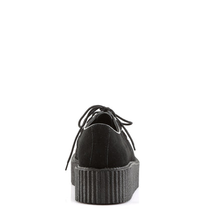 DemoniaCult Zapato bajo para hombre CREEPER-402S BLK SUDE