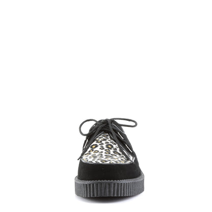 DemoniaCult Zapato bajo para hombre Creeper-600 pelaje de gama de gamuza blk