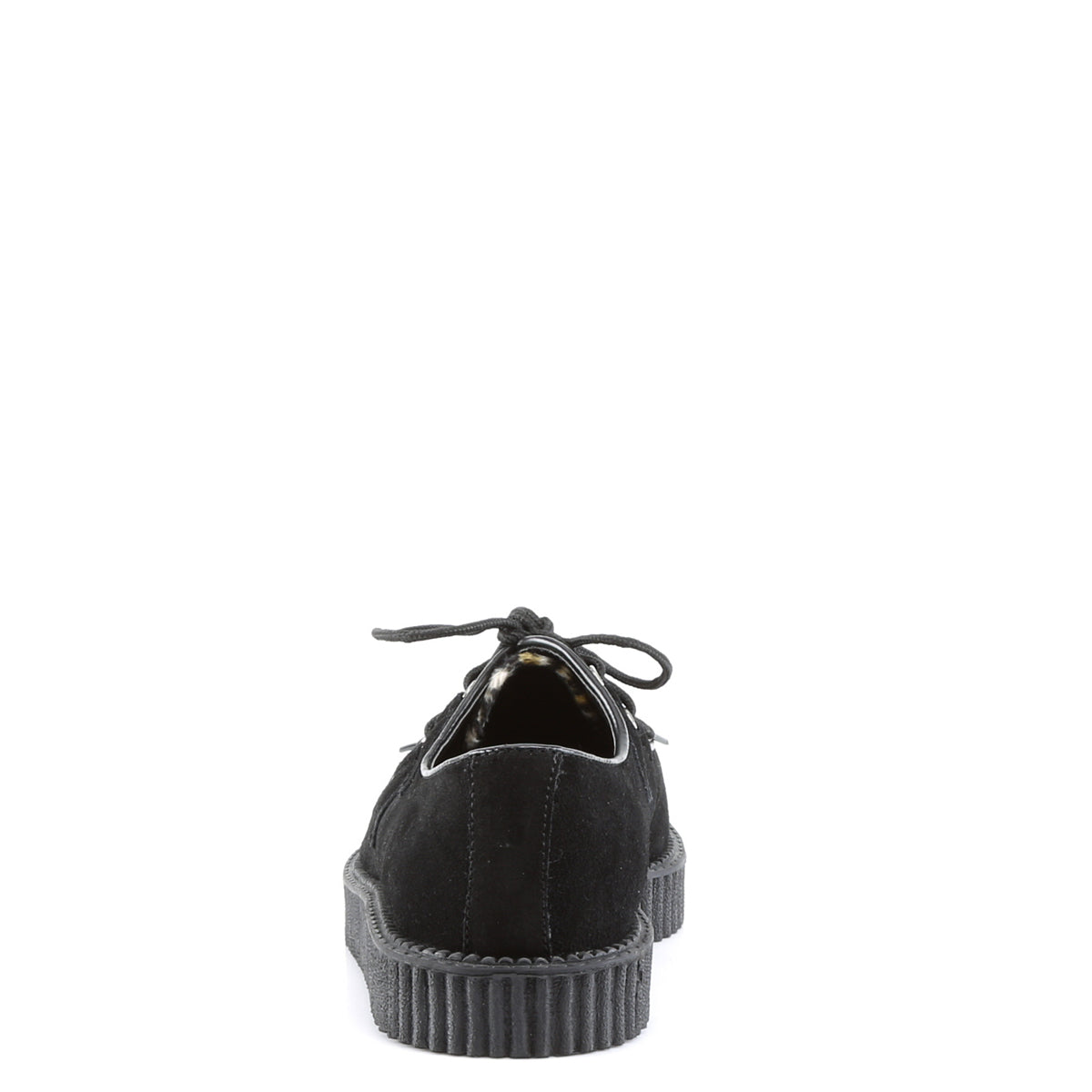 DemoniaCult Zapato bajo para hombre Creeper-600 pelaje de gama de gamuza blk