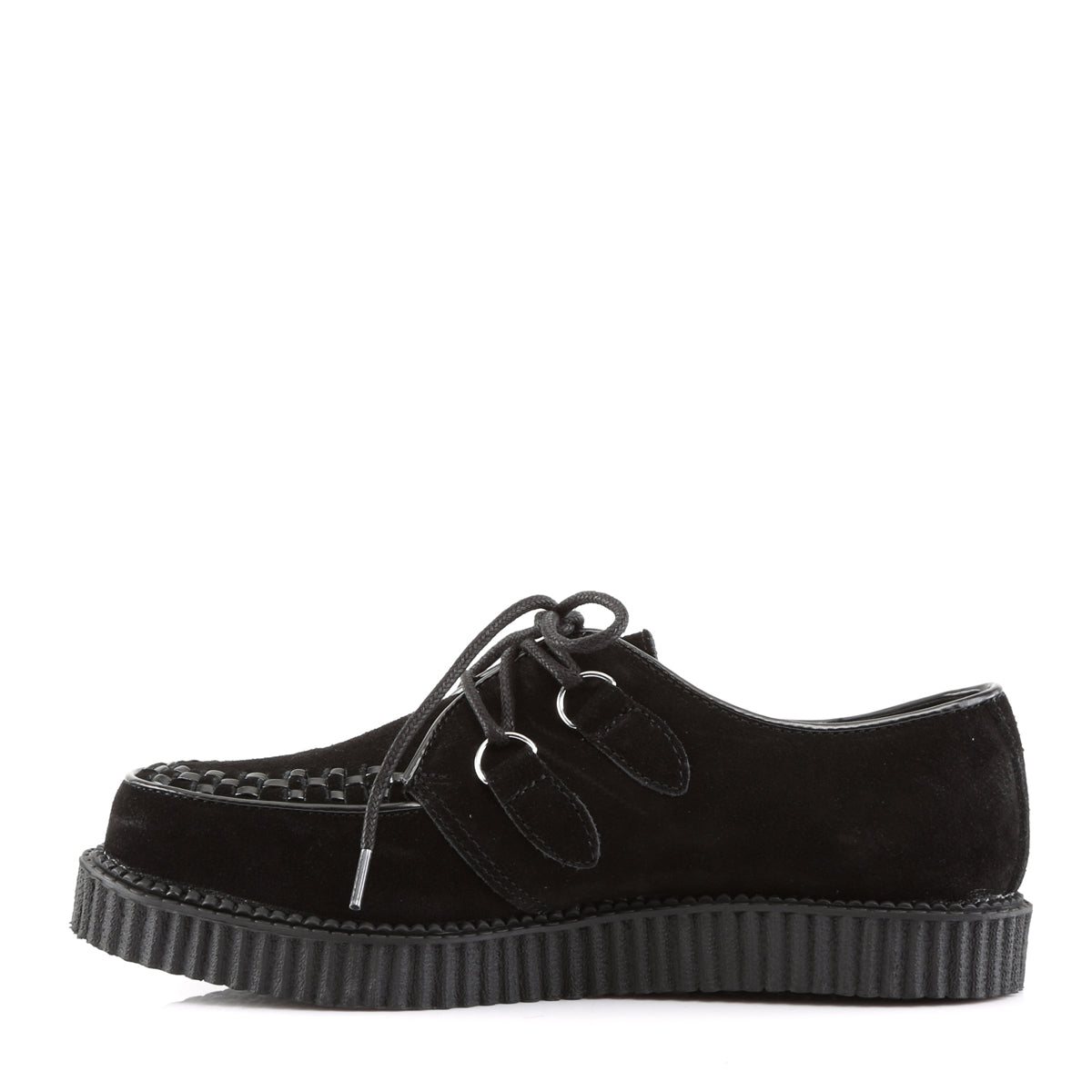 DemoniaCult Zapato bajo para hombre CREEPER-602S BLK SUDE