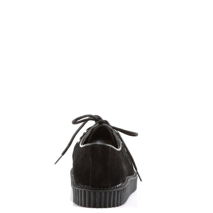DemoniaCult Zapato bajo para hombre CREEPER-602S BLK SUDE