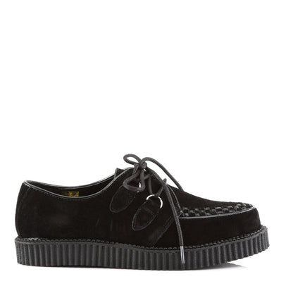 DemoniaCult Zapato bajo para hombre CREEPER-602S BLK SUDE