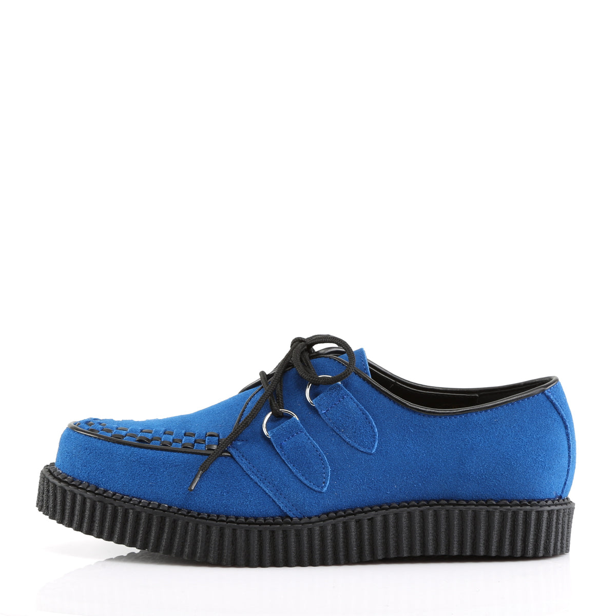 DemoniaCult Zapato bajo para hombre Creeper-602S Royal Blue Suede