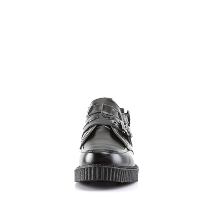 DemoniaCult Zapato bajo para hombre CREEPER-615 Blk Leather