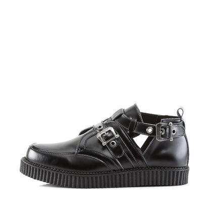 DemoniaCult Zapato bajo para hombre CREEPER-615 Blk Leather