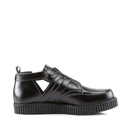 DemoniaCult Zapato bajo para hombre CREEPER-615 Blk Leather