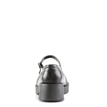 DemoniaCult Bombas de mujer CRUX-07 BLK de cuero vegano