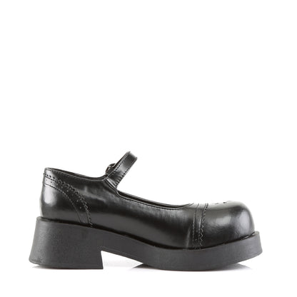 DemoniaCult Bombas de mujer CRUX-07 BLK de cuero vegano