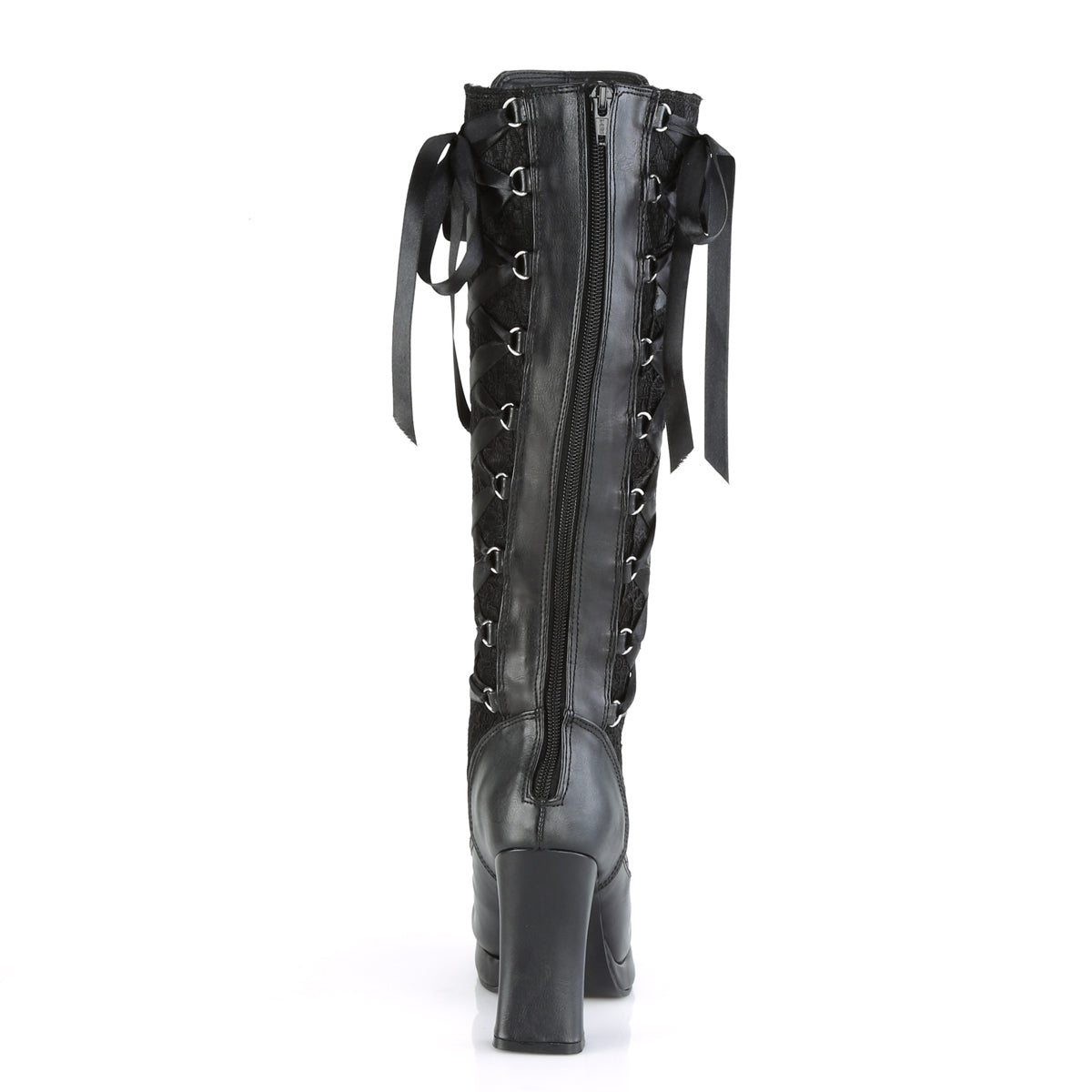 DemoniaCult Botas de mujer CRYPTO-106 BLK LA LOOL DE LEACHE VEGAL