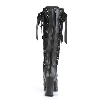 DemoniaCult Botas de mujer CRYPTO-106 BLK LA LOOL DE LEACHE VEGAL