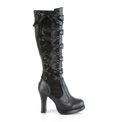 DemoniaCult Botas de mujer CRYPTO-106 BLK LA LOOL DE LEACHE VEGAL