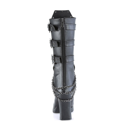 DemoniaCult  Botas CRYPTO-67 Blk Leather Vegan
