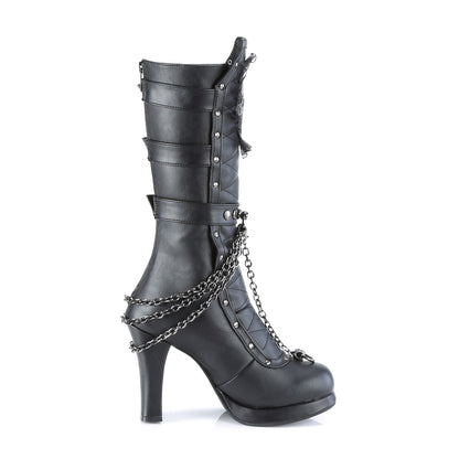 DemoniaCult  Botas CRYPTO-67 Blk Leather Vegan