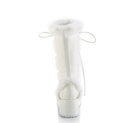 DemoniaCult   CUBBY-311 Wht Vegan Leather