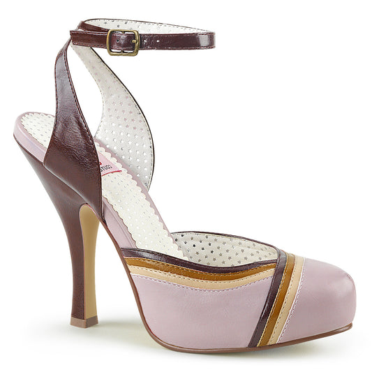 Pin Up Couture Bombas para mujer CUTIEPIE-01 LILAC Multi Faux Cuero