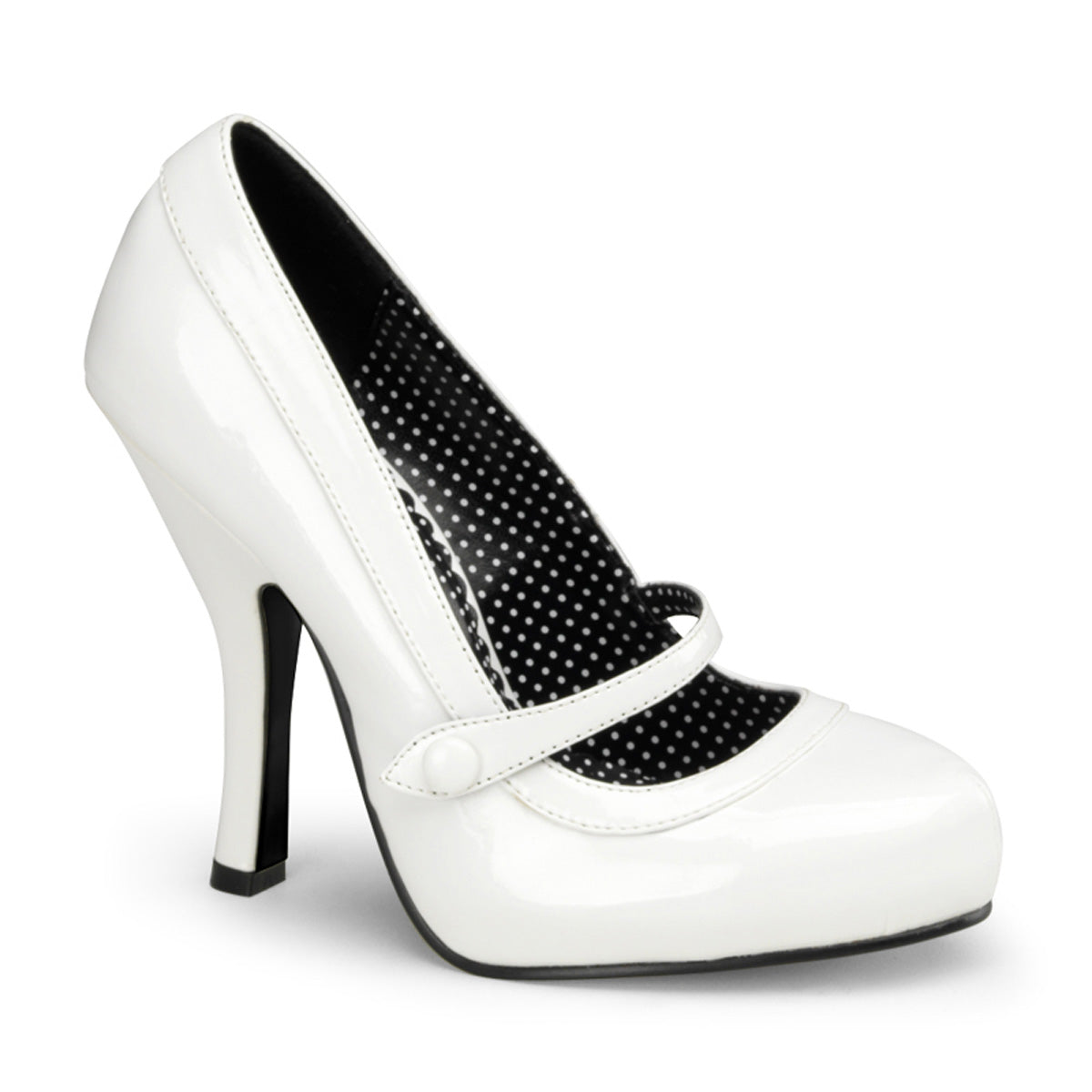Pin Up Couture Bombas para mujer CUTIEPIE-02 WHT PAT