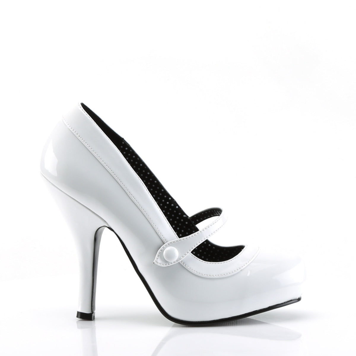 Pin Up Couture Bombas para mujer CUTIEPIE-02 WHT PAT