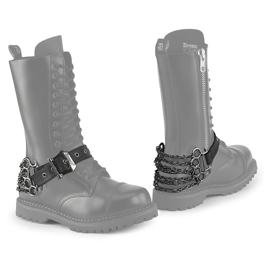 DemoniaCult Women's Clothing DA-515 Blk Faux Leather