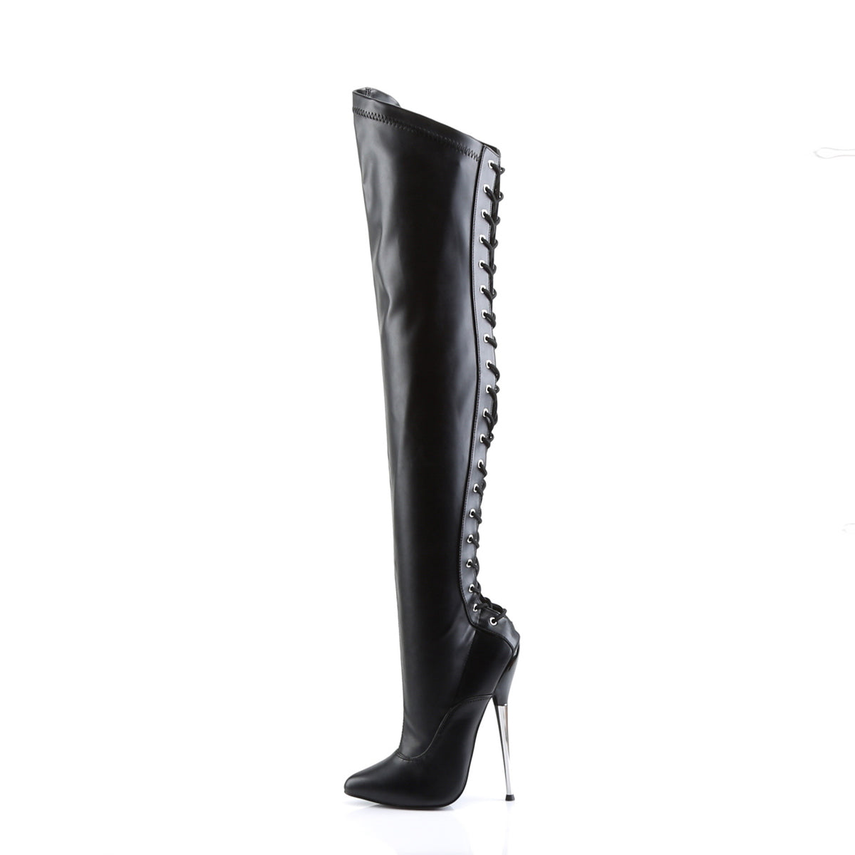 Devious Botas de mujer DAGGER-3060 BLK STRED PU
